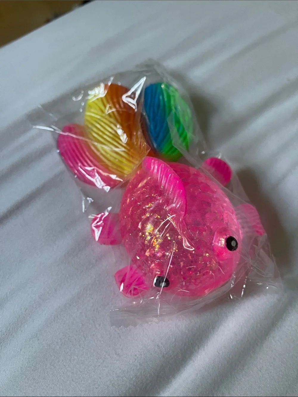 Pink glitter rainbow tail slow rise squishy squeezy new